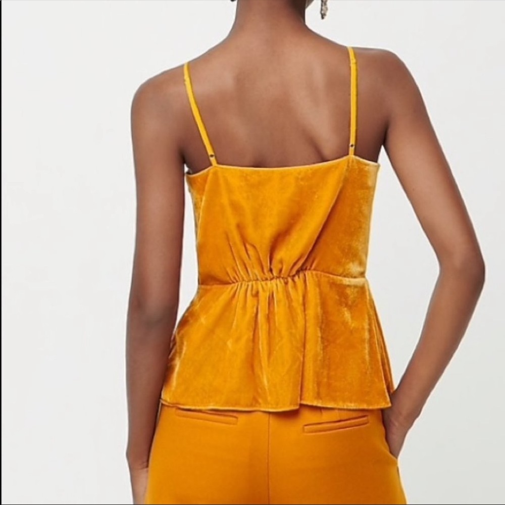 NWT! J. Crew Flowy Velvet Adjustable Top, Small. - Picture 3 of 5
